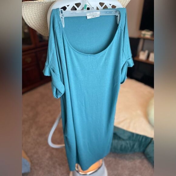 NWOT Zenana Teal dress with pockets size XL. 🛍️💕 - Picture 2 of 8